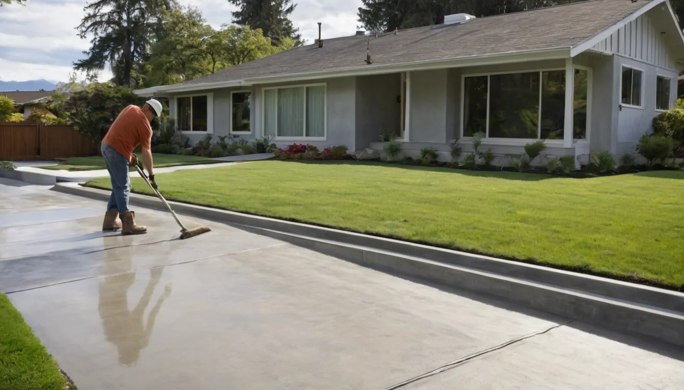 A freshly poured concrete driveway beside a frame house in Gary